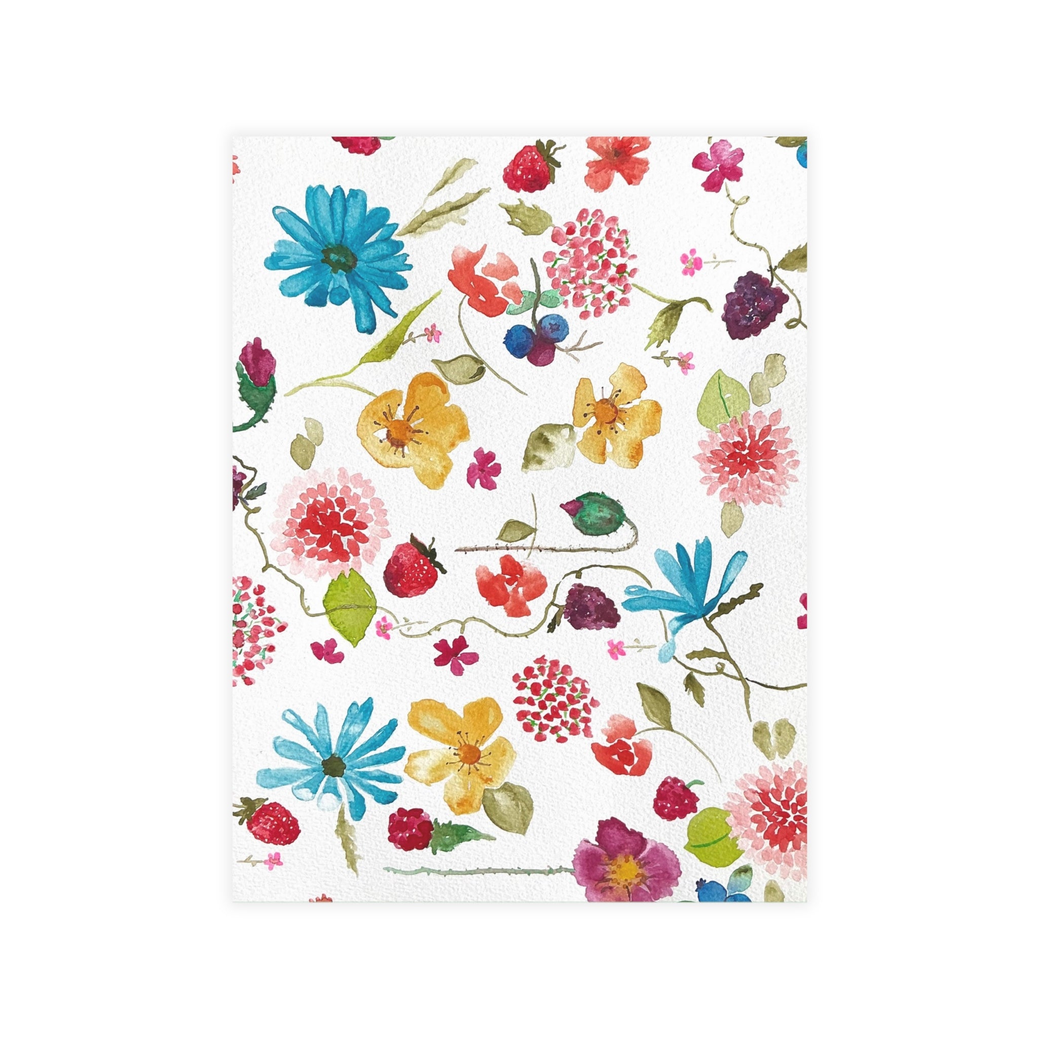 Floral Postcard Bundle — Flowers & Berries Design (Envelopes Not Included)
