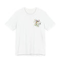 Michigan June Wildflowers Watercolor Tee — Front Pocket & Full-Back Floral Print