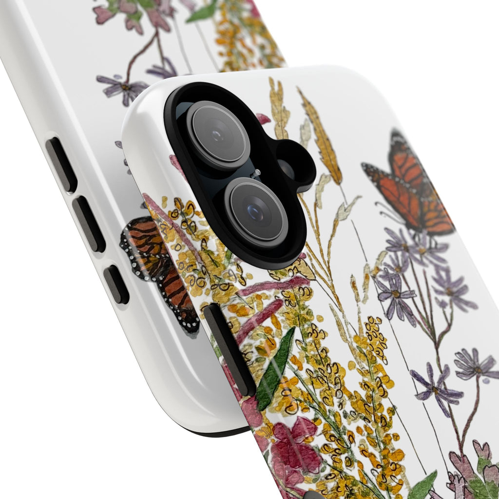 August Michigan Wildflowers Butterfly Phone Case