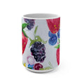 Berry Delight 15oz Mug — Blueberries, Strawberries & Blackberries