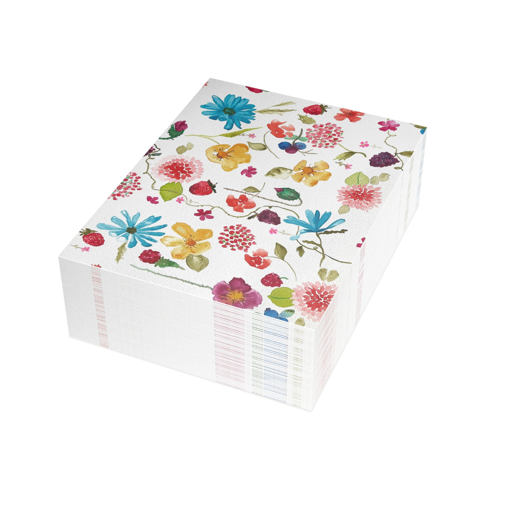 Floral Postcard Bundle — Flowers & Berries Design (Envelopes Not Included)
