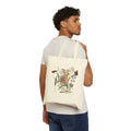 Watercolor Wildflowers & Butterflies Cotton Canvas Tote Bag