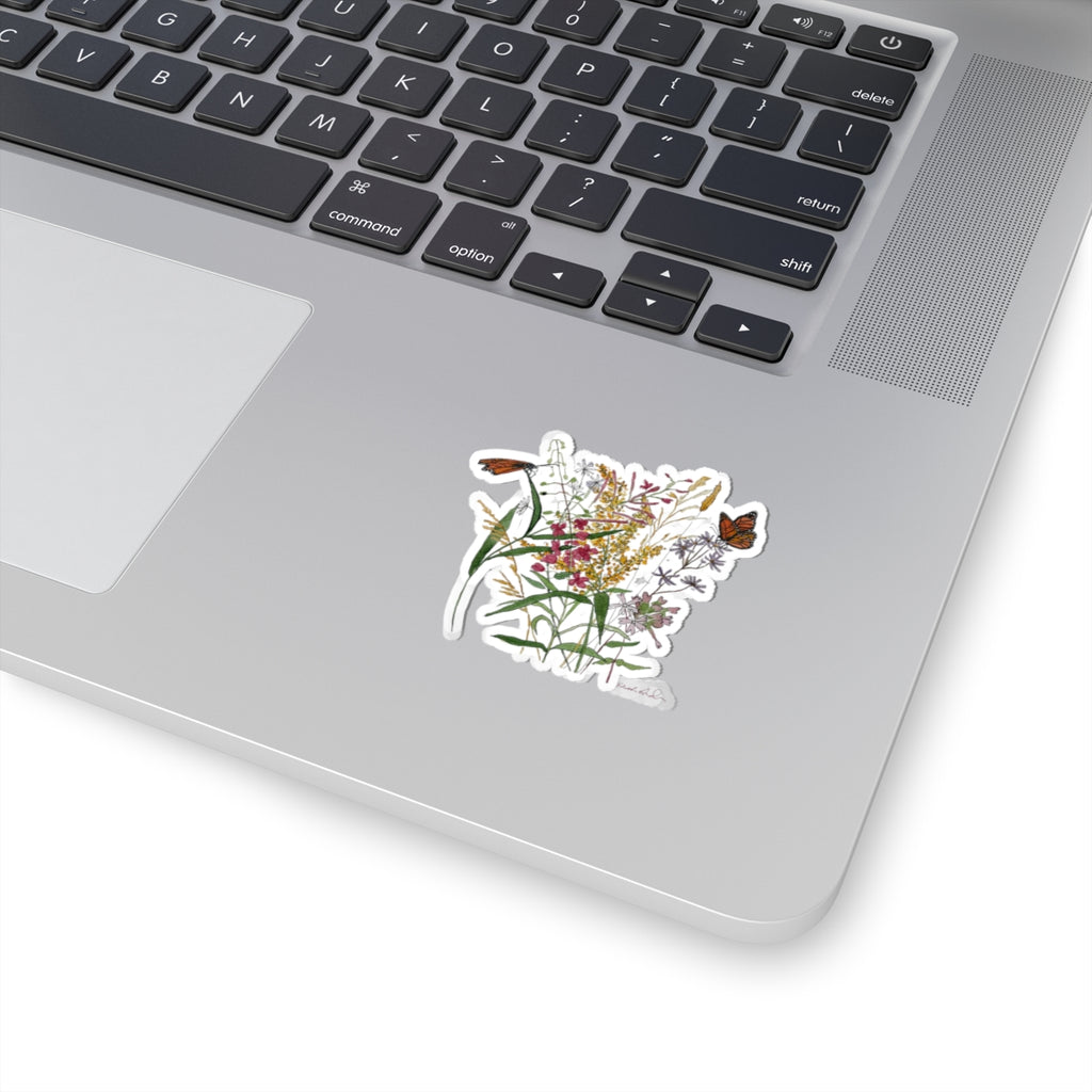 Watercolor Wildflowers & Butterflies Kiss-Cut Stickers