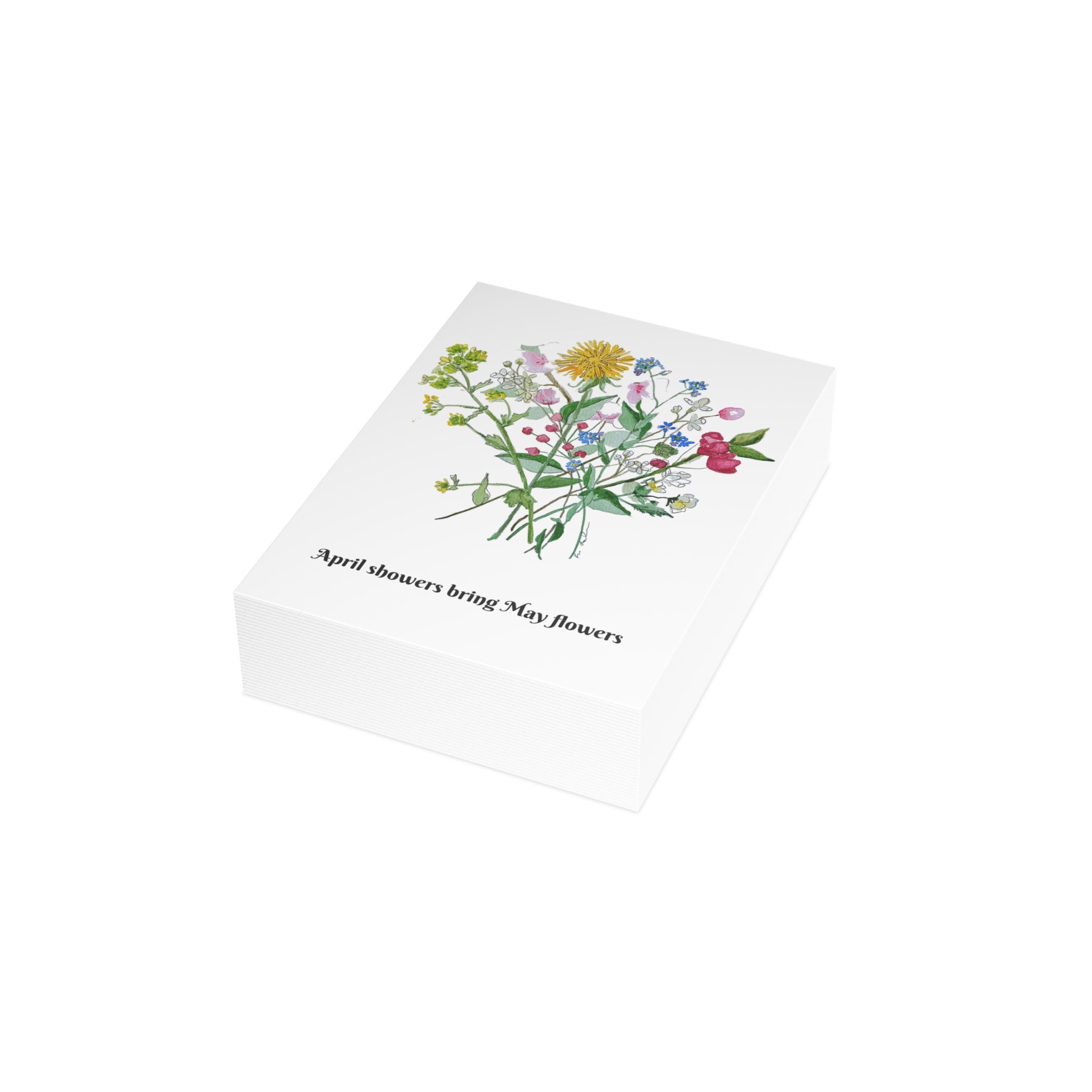 Upper Michigan April Wildflowers Postcard Bundle — Watercolor Floral Postcards with Envelopes