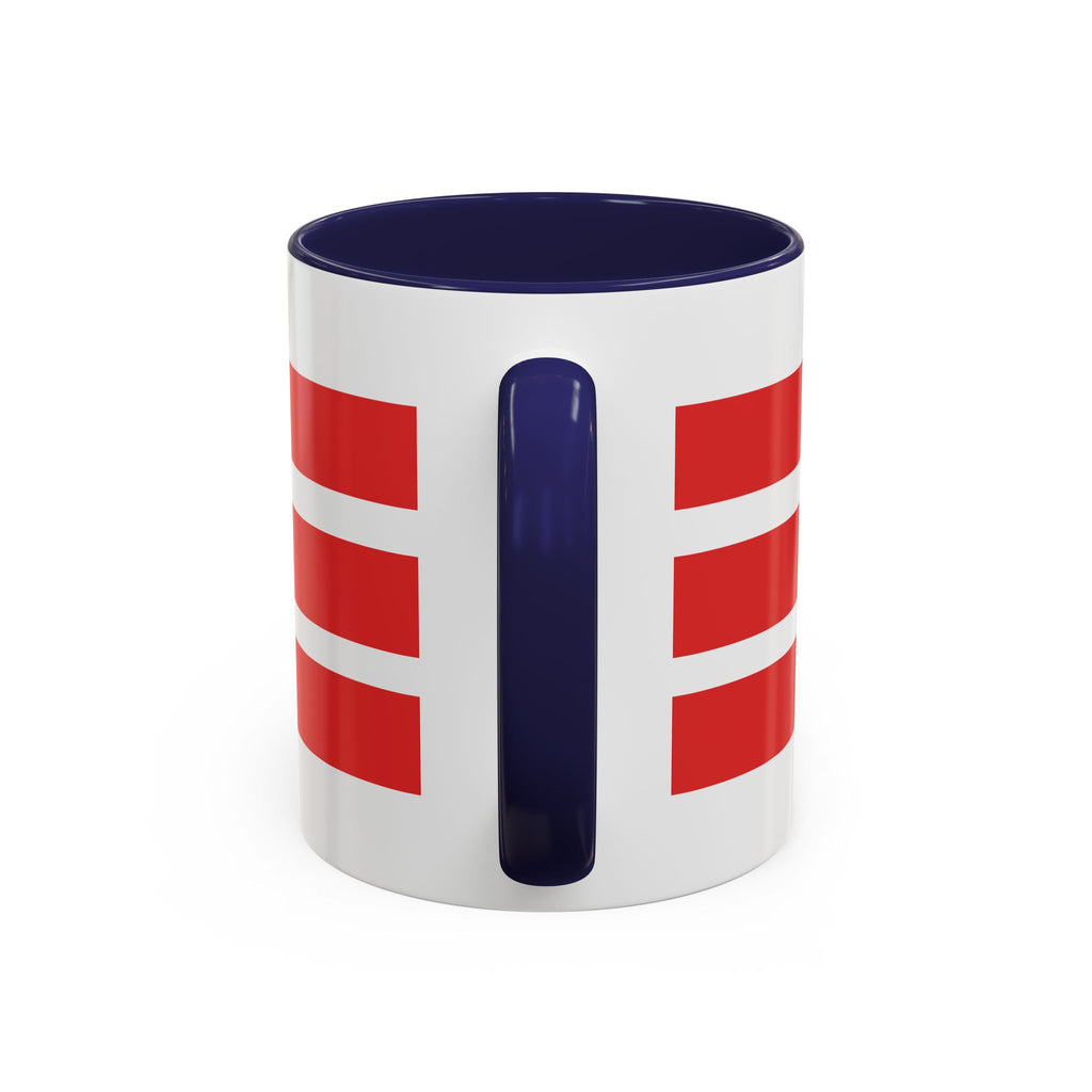 Lighthouse Coastal Accent Coffee Mug – Striped Red Nautical 11/15oz