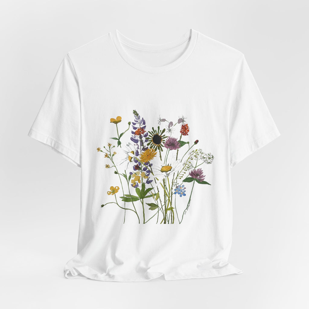 Michigan June Wildflowers Watercolor T-Shirt