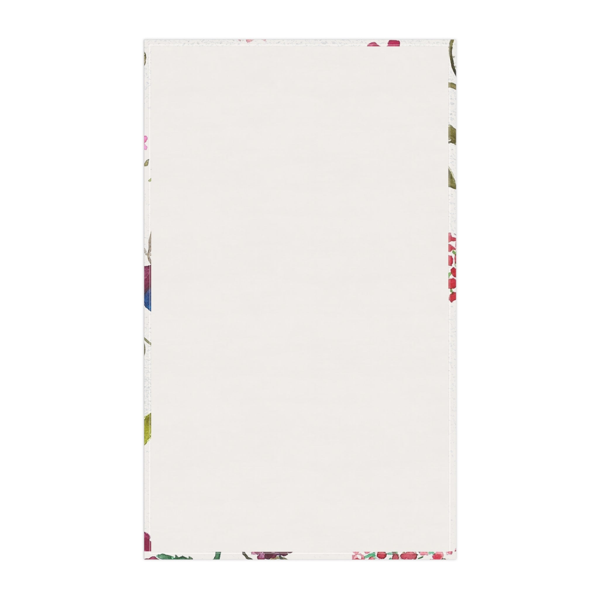 Watercolor Berries & Flowers Cotton Tea Towel