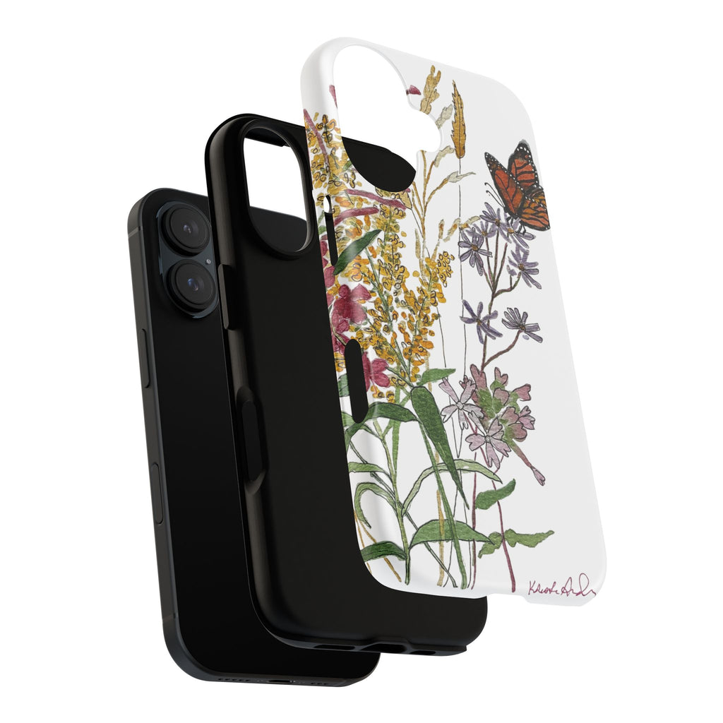 August Michigan Wildflowers Butterfly Phone Case