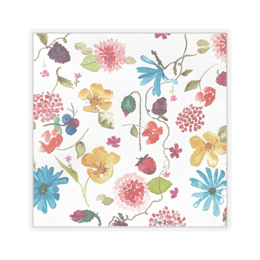 Flowers & Berries Kiss-Cut Sticker — Floral Berry Decorative Sticker Pack