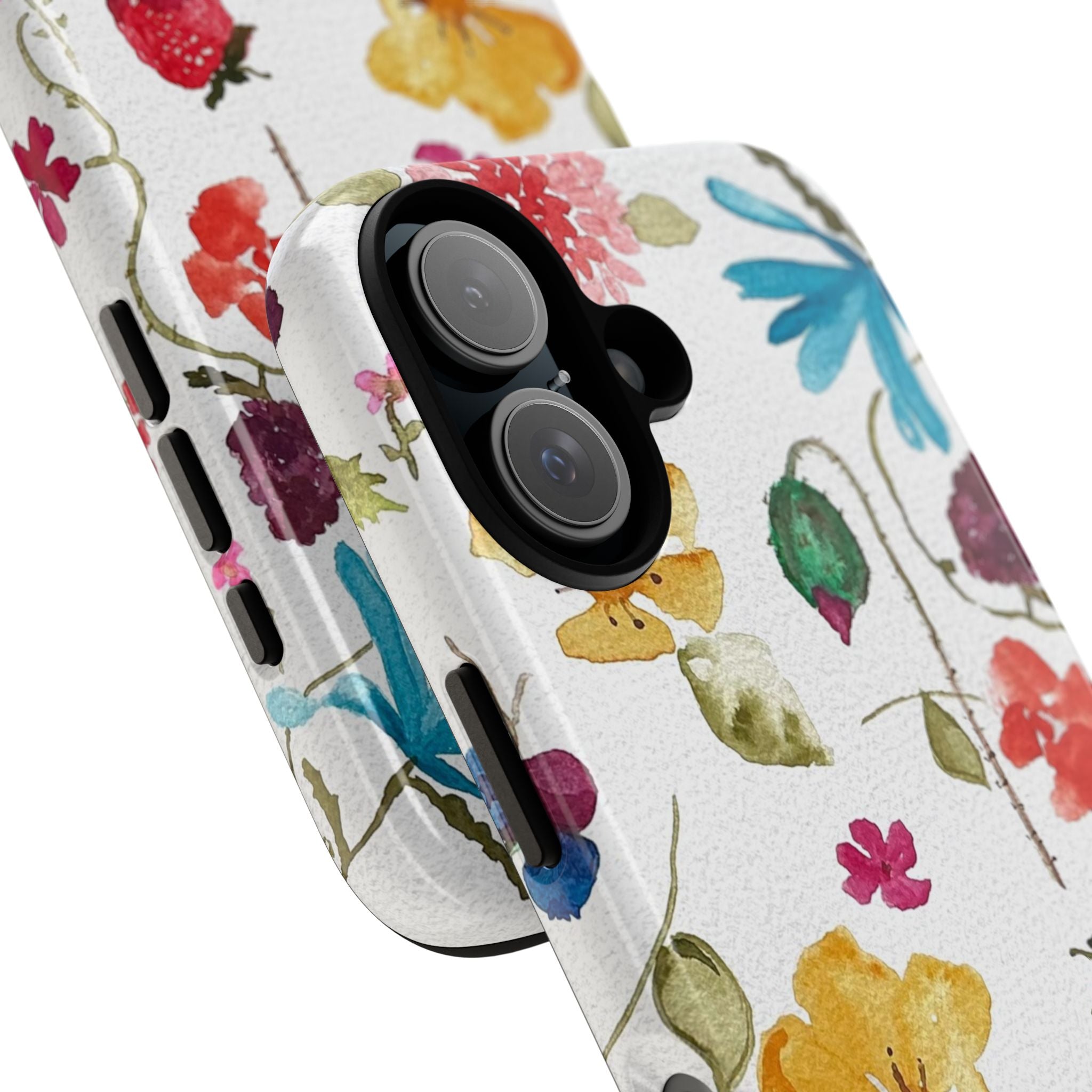 Floral Watercolor Phone Case — Bright Flowers & Berries