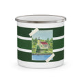 Copper Harbor Lighthouse Enamel Camping Mug — Watercolor Michigan UP Travel Mug