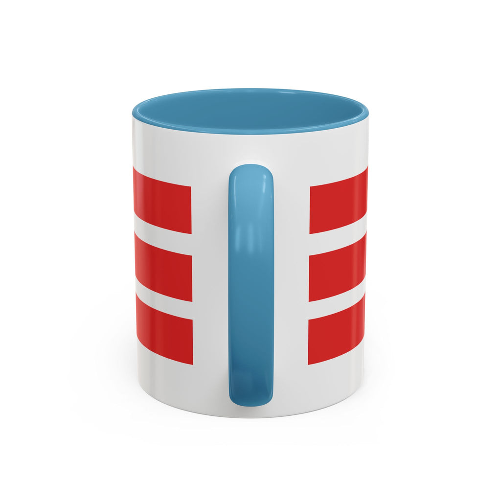Lighthouse Coastal Accent Coffee Mug – Striped Red Nautical 11/15oz