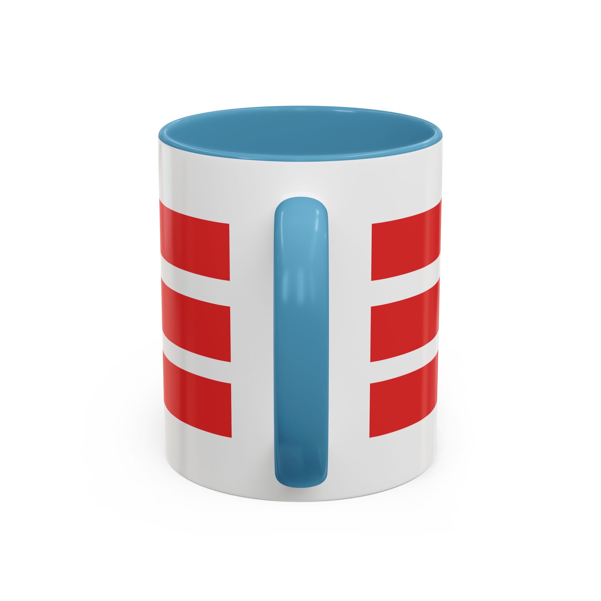 Lighthouse Coastal Accent Coffee Mug – Striped Red Nautical 11/15oz