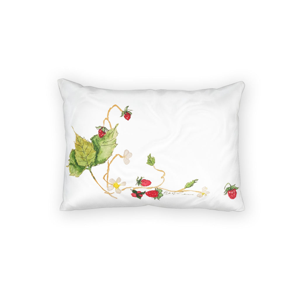 Watercolor Wild Strawberries Pillow Sham