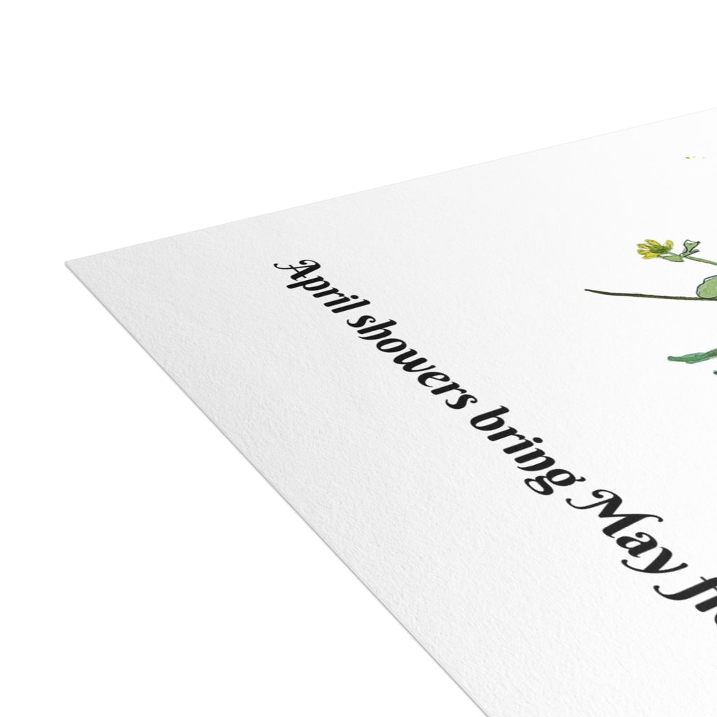 Upper Michigan April Wildflowers Postcard Bundle — Watercolor Floral Postcards with Envelopes