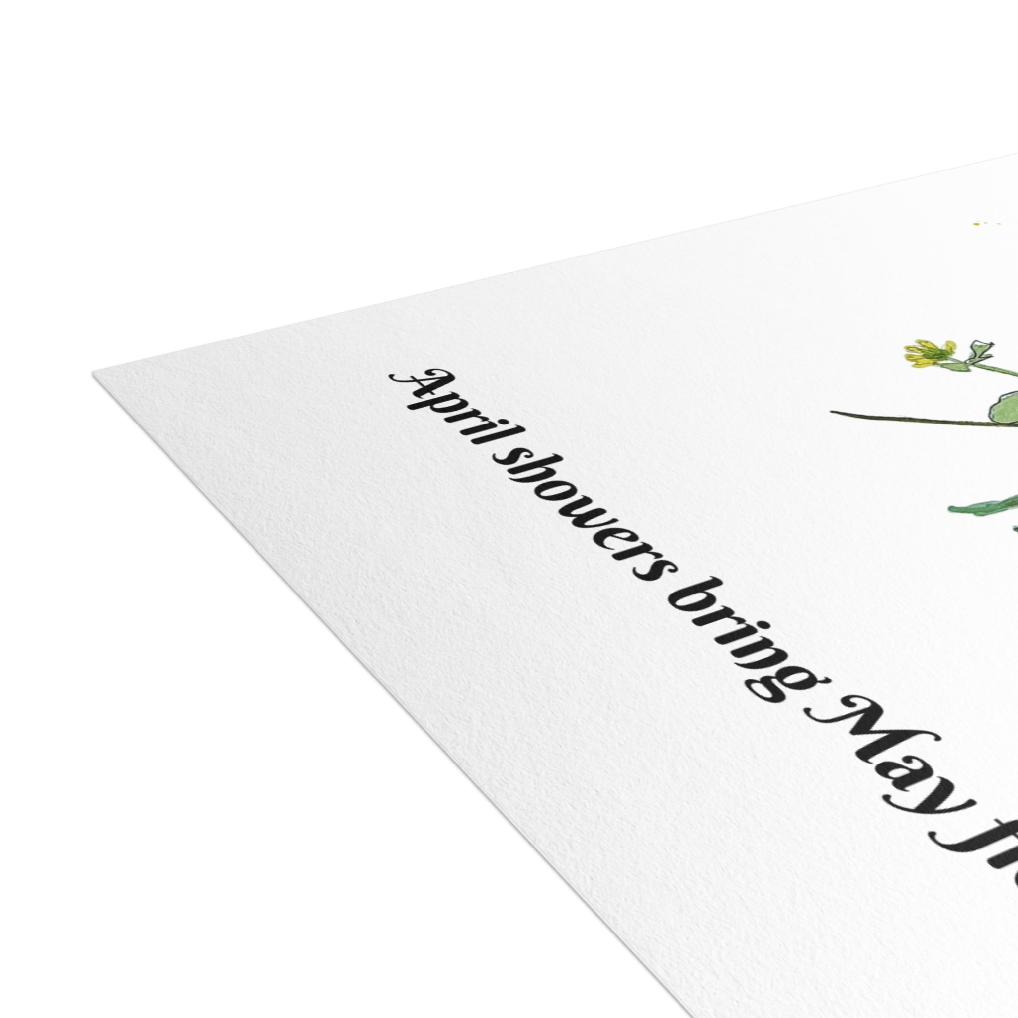 Upper Michigan April Wildflowers Postcard Bundle — Watercolor Floral Postcards with Envelopes