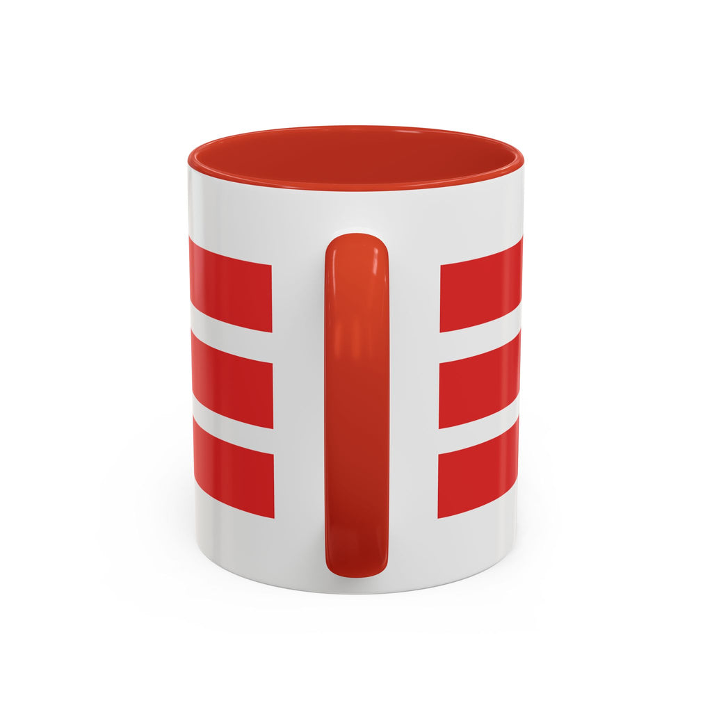 Lighthouse Coastal Accent Coffee Mug – Striped Red Nautical 11/15oz