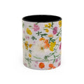 Watercolor Wildflowers Accent Coffee Mug — Loose Floral Design (11/15oz)