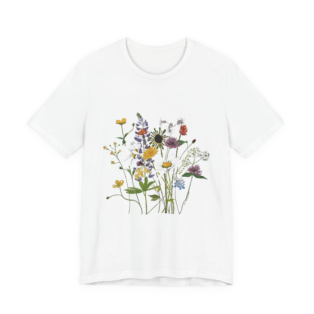 Michigan June Wildflowers Watercolor T-Shirt