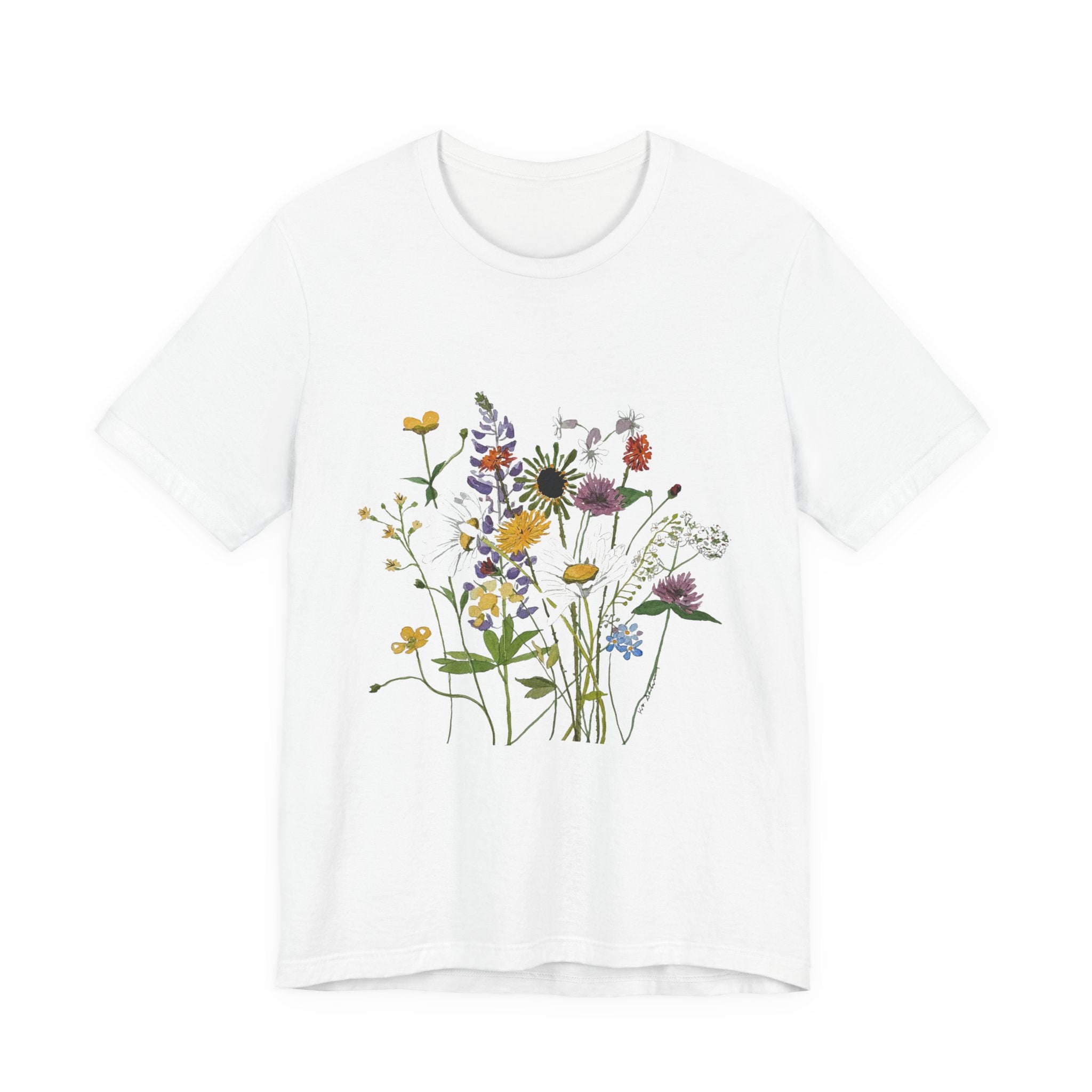 Michigan June Wildflowers Watercolor T-Shirt
