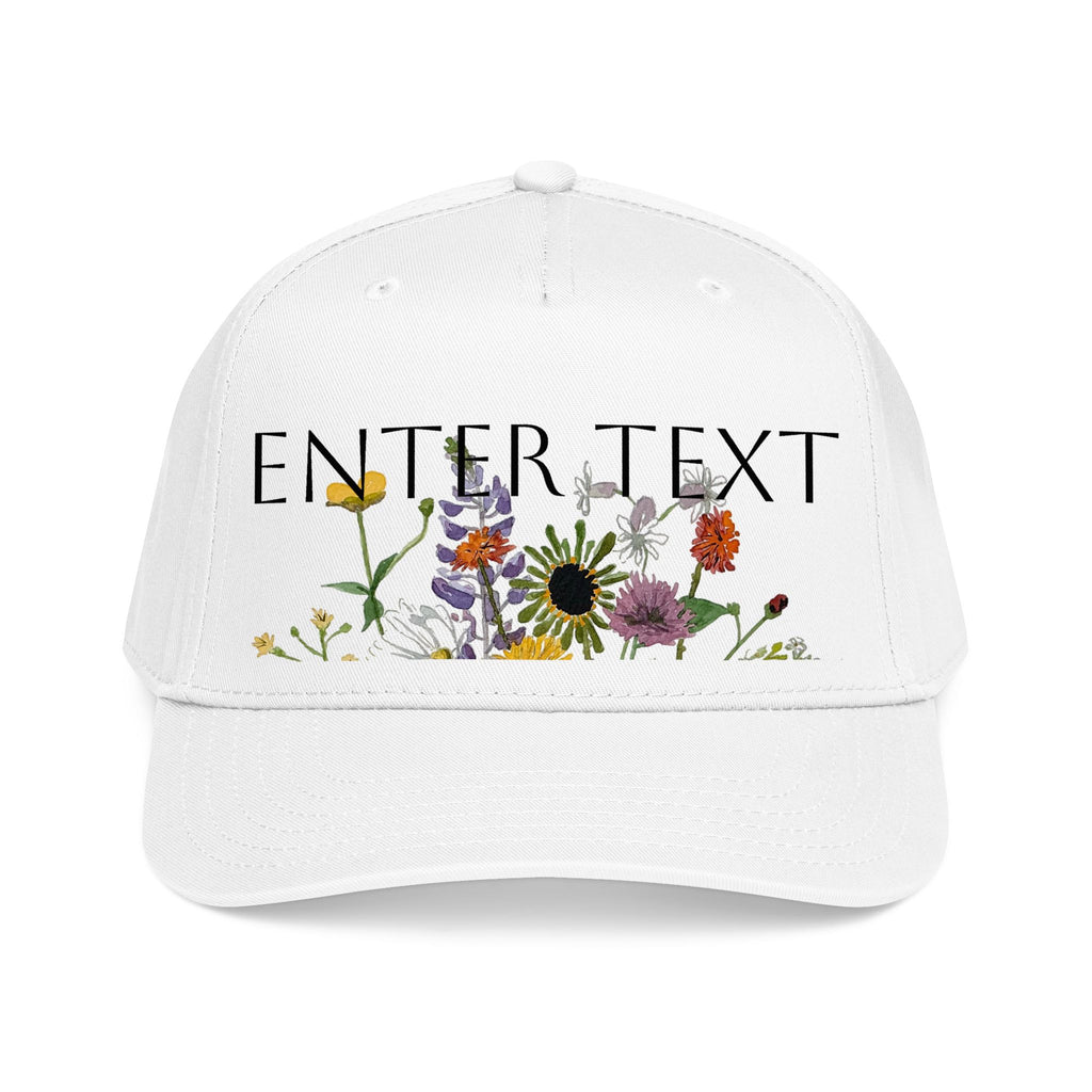 June Wildflowers Daisies Watercolor Baseball Cap