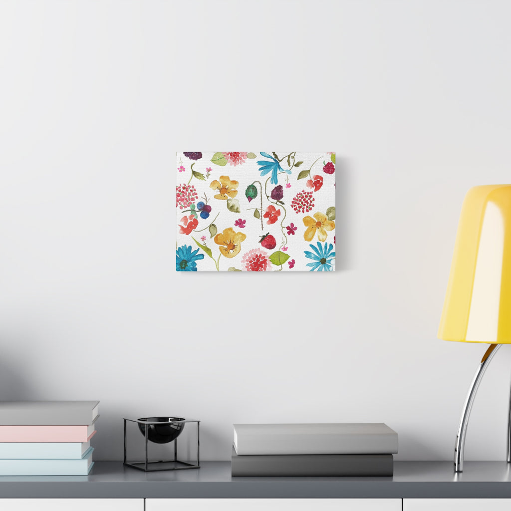 Bright Floral Canvas Wall Art — Matte Stretched Print