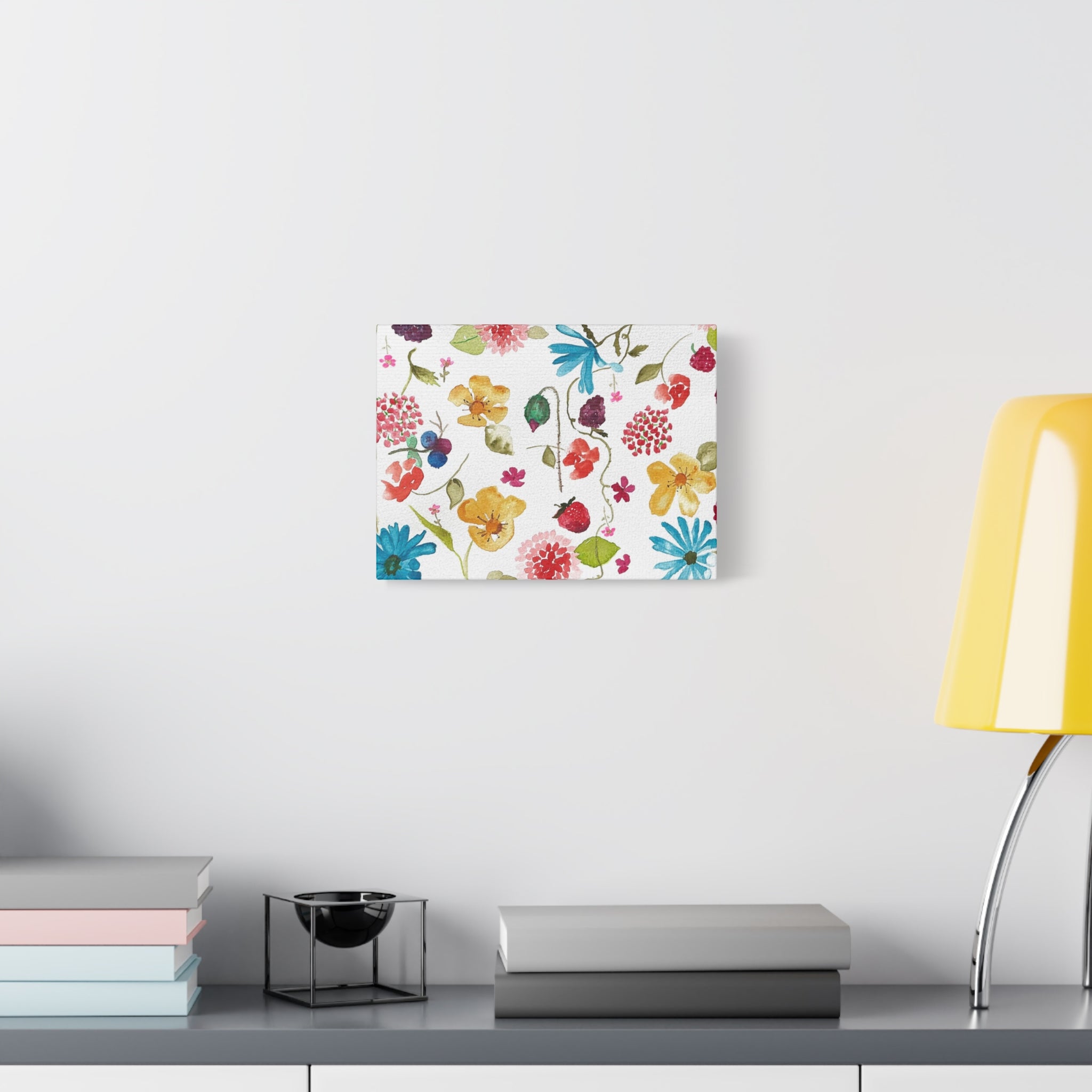 Bright Floral Canvas Wall Art — Matte Stretched Print