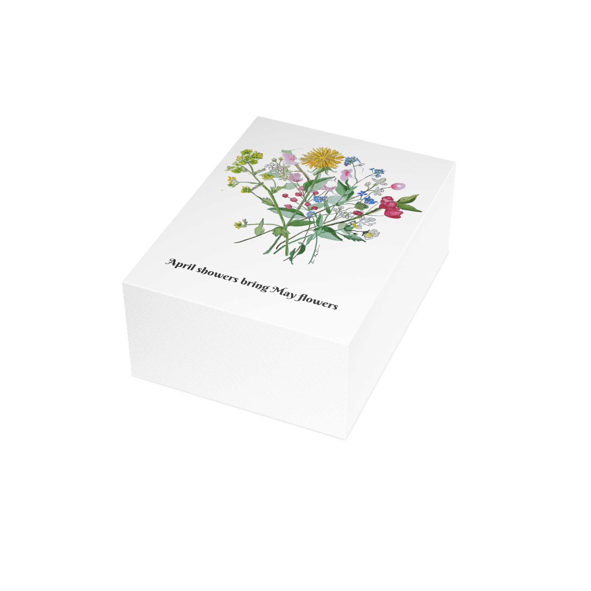 Upper Michigan April Wildflowers Postcard Bundle — Watercolor Floral Postcards with Envelopes