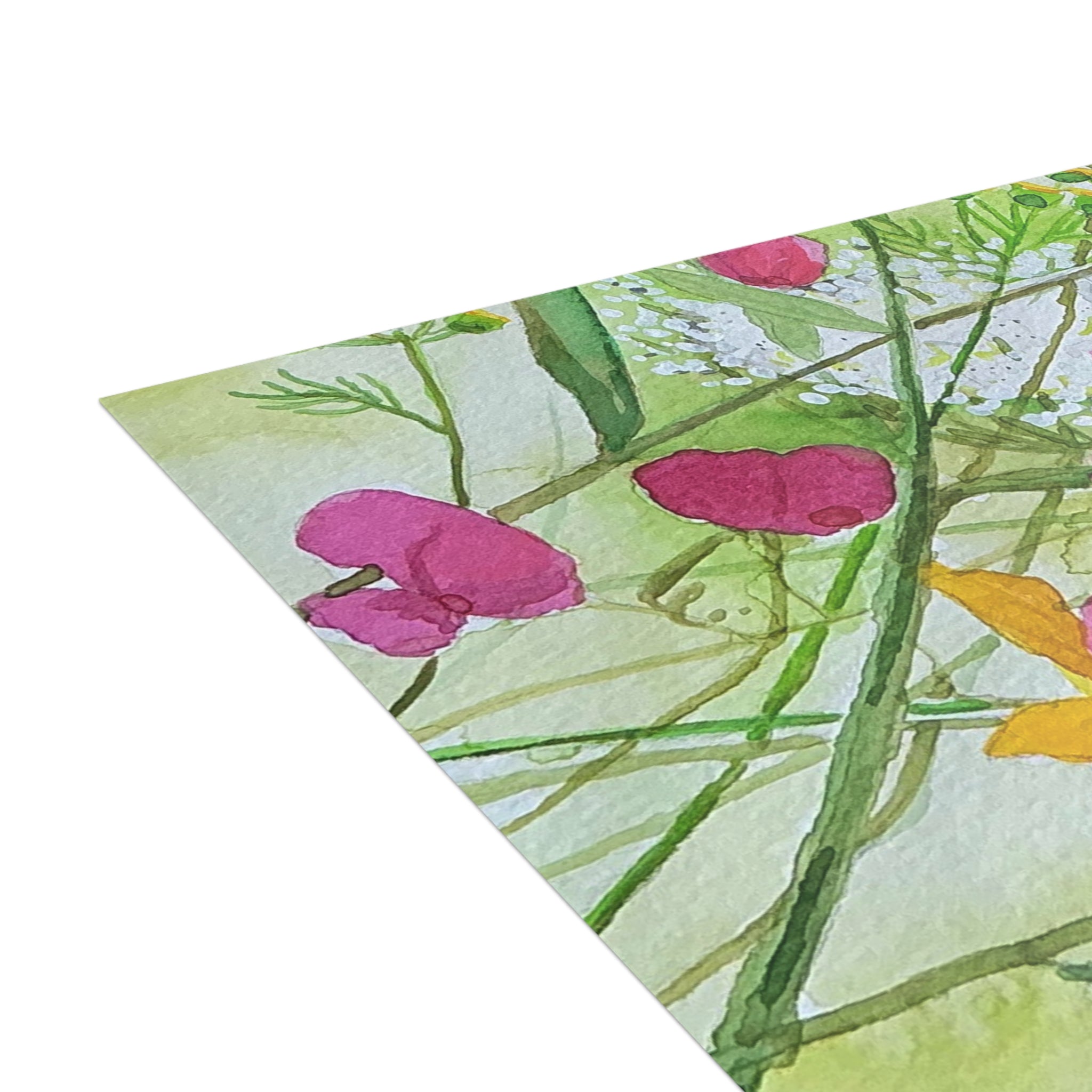 Floral Postcard Bundle — Sweet Peas, Brown Eyed Susans & Queen Anne's Lace (Envelopes Included)