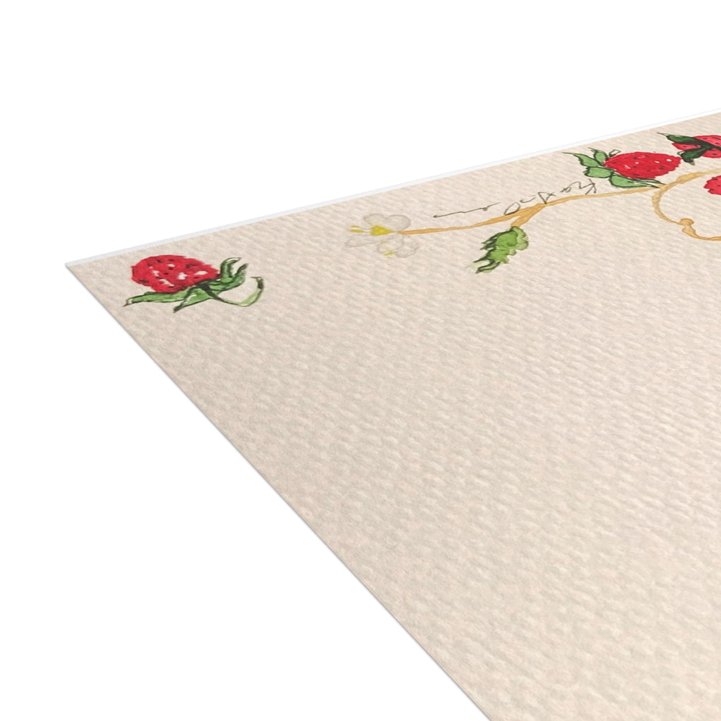 Watercolor Wild Strawberries Postcard Bundle — Illustrated Botanical Cards with Envelopes